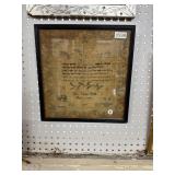 Framed 1837 Embroidery Sampler