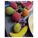 8-Piece Glass-Beaded Fruit Set