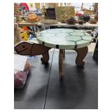 Turtle-Themed Wooden Plant Stand