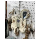Decorative Dreamcatcher with Fur and Beads