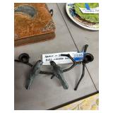 Brass and Steel Bird Candle Holder