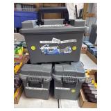 Three Empty Plastic Ammo Cases