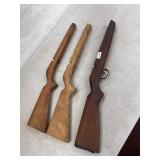 3 Wooden Rifle Gun Stocks
