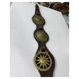 Lee Saddler Leather Belt with Brass Accents