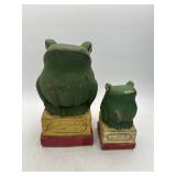 Painted Frog Figurines on Bases