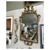 Ornate Giltwood Mirror, 25x54 Inches