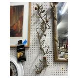 Metal Wall Sculpture With Leaf Motif