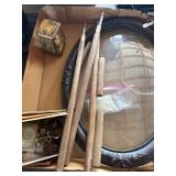 Lot with Frame, Lantern, and Parts