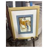 Framed Painting of Goat and Kid
