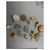 14 Assorted Pins and Brooches
