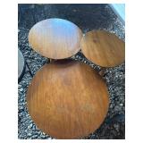Three Nesting Wooden Tables