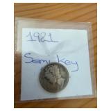 1921 Mercury Dime in Plastic Sleeve