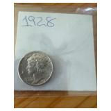 1928 Mercury Dime in Protective Sleeve