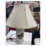 Ceramic Lamp with Hunting Scene Motif