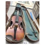 Violin with Case and Bow