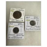 Silver Coins from New Zealand and Great Britain