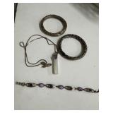 Sterling Silver Jewelry Lot, 925 Marked