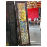 Victorian Stained Glass Panel With Organic Design