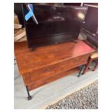Wooden TV Stand With Flat-Screen TV
