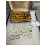 34 Fashion Rings with Box