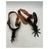 Mexican Charro Spurs with Leather Straps