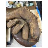 Vintage Leather Baseball Gloves