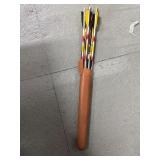 Leather Quiver with Assorted Arrows