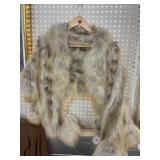 Fur Stole With Animal Print Design
