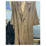 Brown Trench Coat and Black Fur Vest