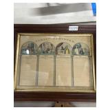 Framed Family Register Lithograph