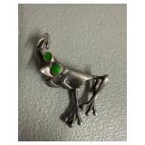 Sterling Silver Frog Pendant, 19.4g