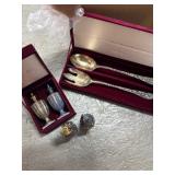 Godinger Silverware And Salt Cellar Set