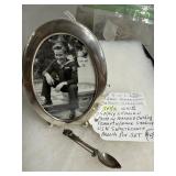 Sterling WWII US Navy Frame & Brooch Set