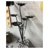 Black Wrought Iron Tiered Plant Stand