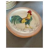 Pottery Barn Rooster Plates