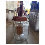 Dazey Glass Butter Churn with Metal Top