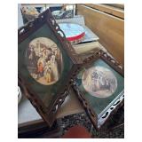 Framed Oval Victorian-Style Prints