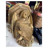 Gold-Toned Angel Wall Plaque Sculpture