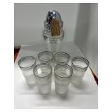 Retro Cocktail Shaker Set With Tumblers