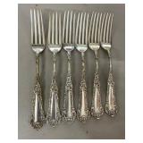 Six Silver-Plated Forks