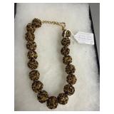 Signed Woven Glass Bead Necklace
