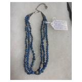 Sterling and Denim Lapis Necklace