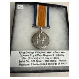 King George V WWI Silver War Medal
