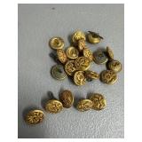 Gold-Tone Military Buttons