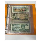 Foreign Banknotes in Binder