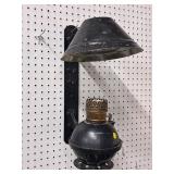 Wall-Mounted Black Metal Oil Lamp