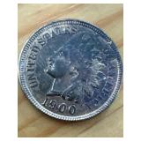 1900 Indian Head One Cent Coin