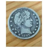 1897-O Barber Quarter Coin