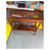 Wooden Display Case With Glass Panels