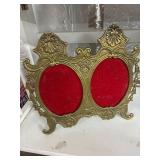 Ornate Double Oval Brass Frame